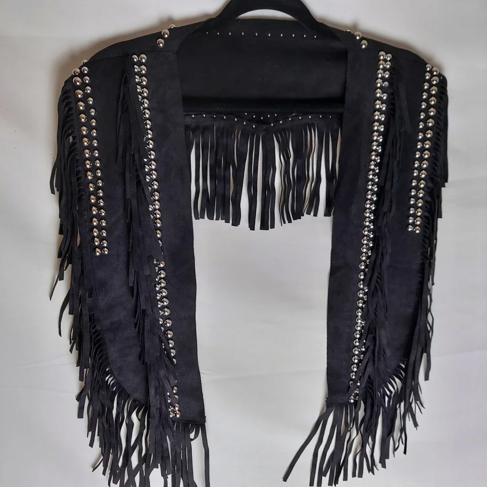 Black Faux Suede Collar With Silver Studs - Picture 1 of 4